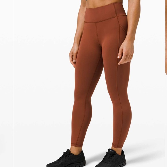 Lululemon Invigorate Dark Terracotta High-Rise Tights Leggings 6 - Picture 1 of 8